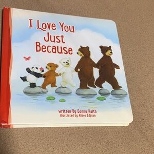 I Love You Just Because - Kids Board Book (Red/White)